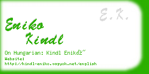 eniko kindl business card